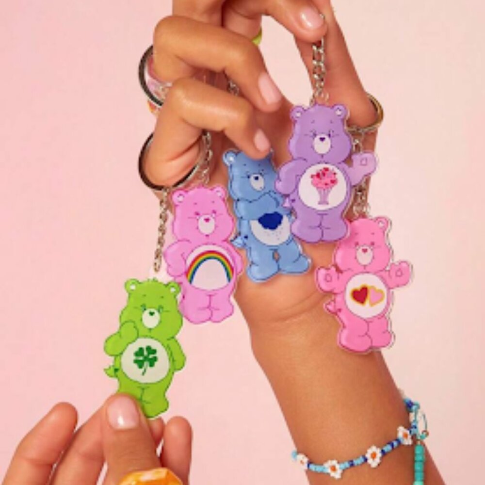 NEW Adorable Care Bear Keychains~ Acrylic~ Flat (H21)